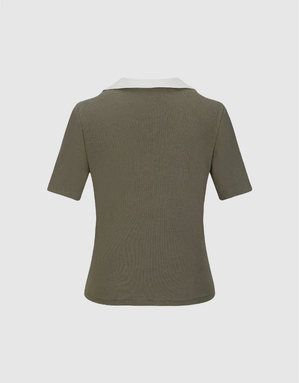 Lapel Skinny Knitted T-Shirt - Image 21