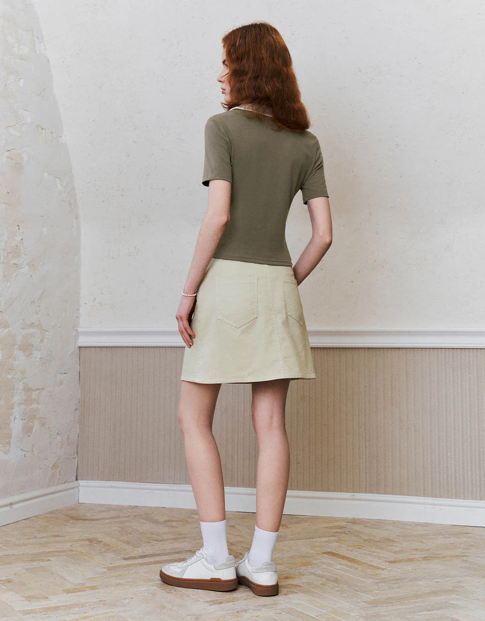 Lapel Skinny Knitted T-Shirt - Image 22
