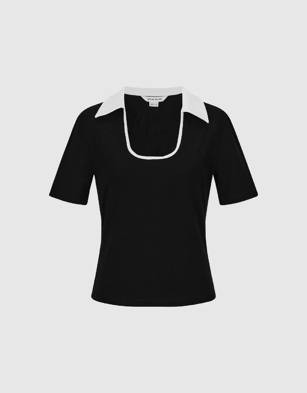 Lapel Skinny Knitted T-Shirt - Image 4