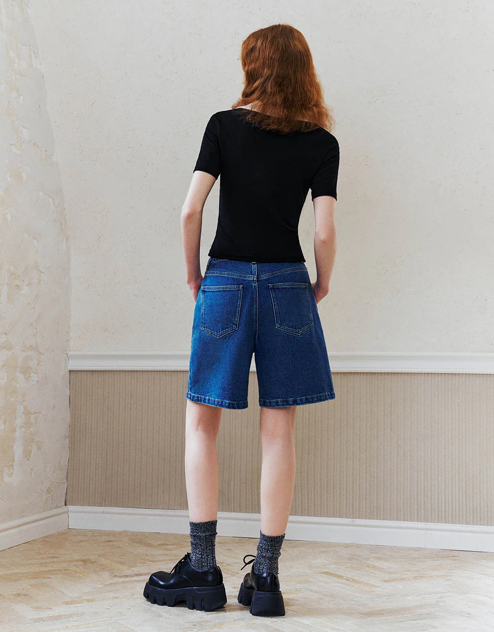 Lapel Skinny Knitted T-Shirt - Image 6