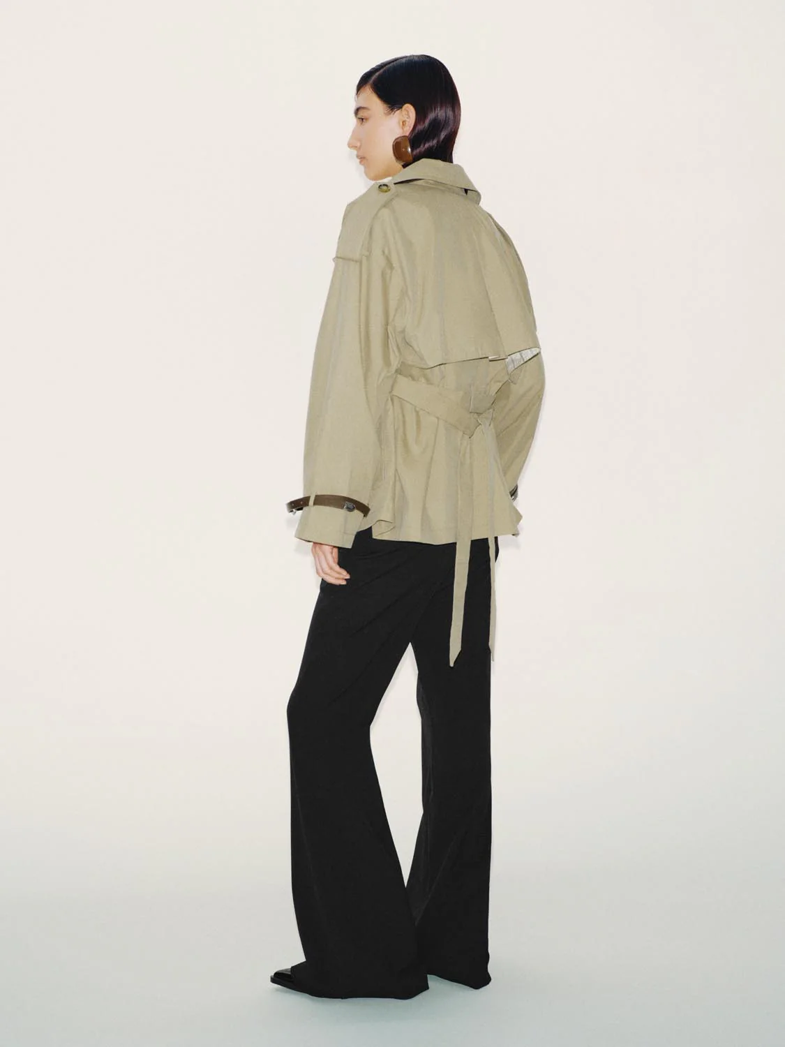 Lapeled Double Breasted Belted Jackets - Image 5