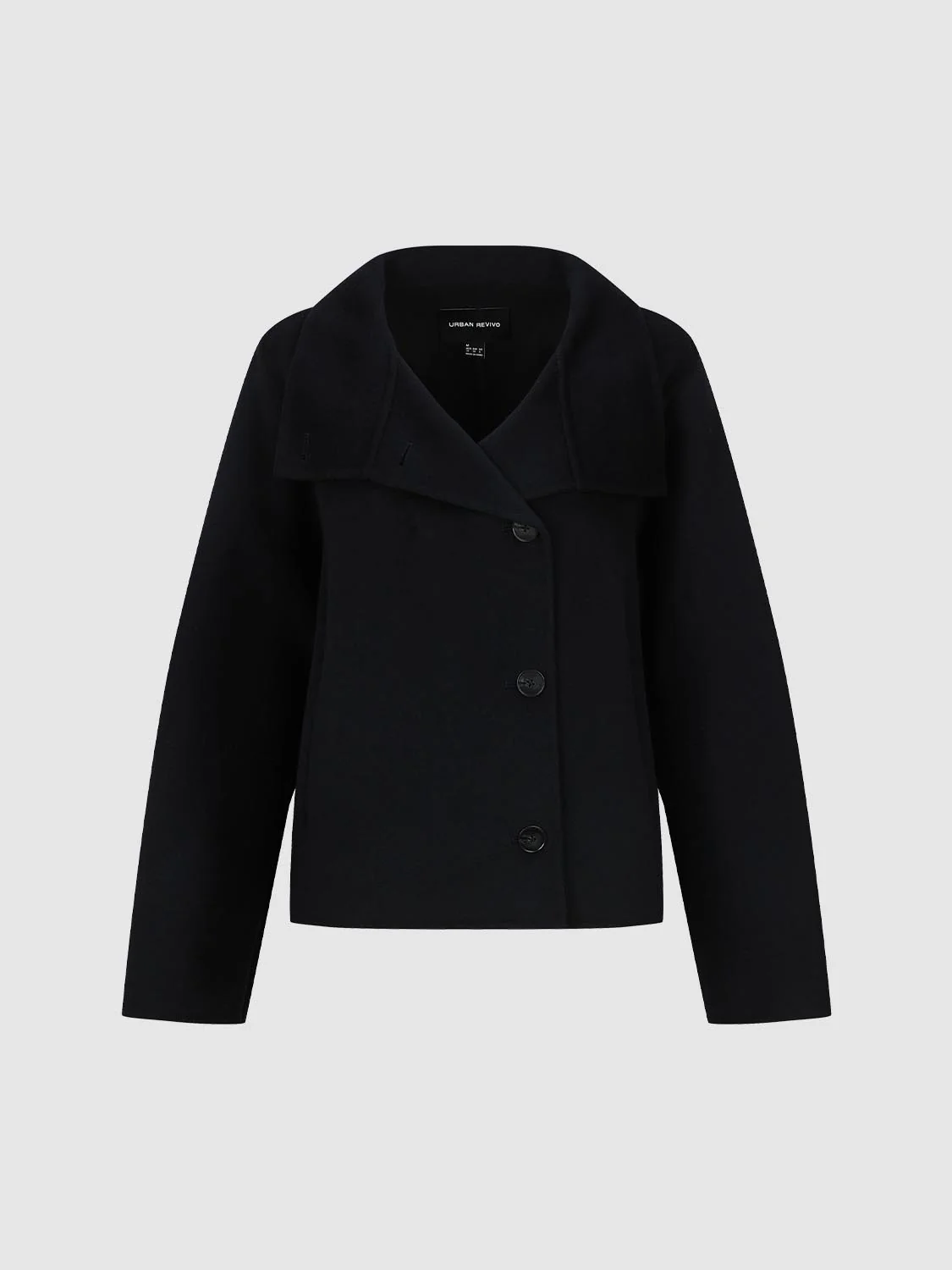 Large Collar Short Trench Coat Jackets - Image 15