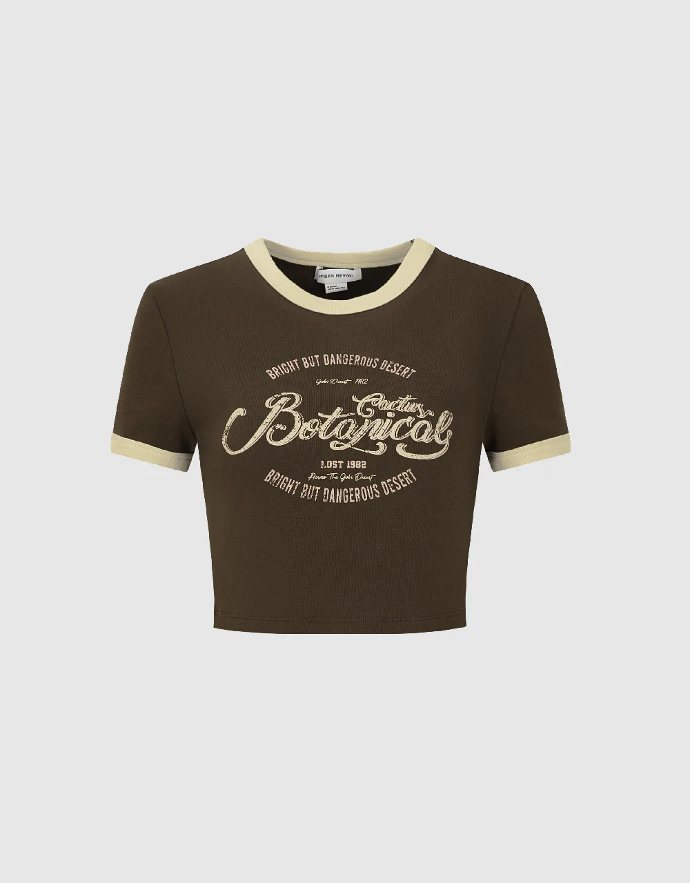 Letter Printed Crew Neck T-Shirt - Image 2