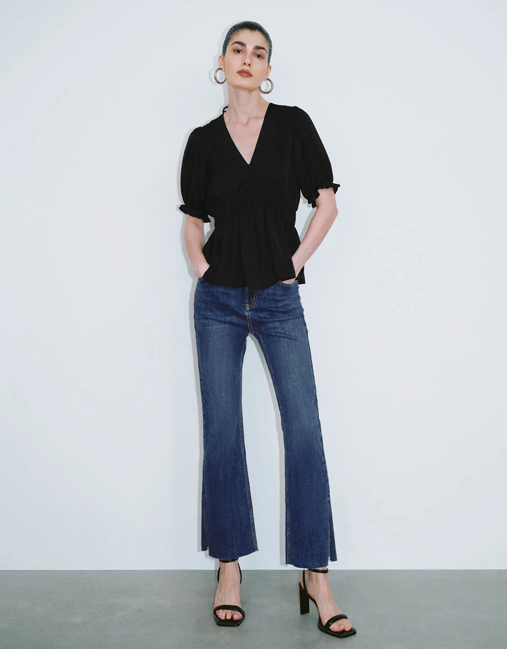 Loose V-Neck Blouse - Image 16