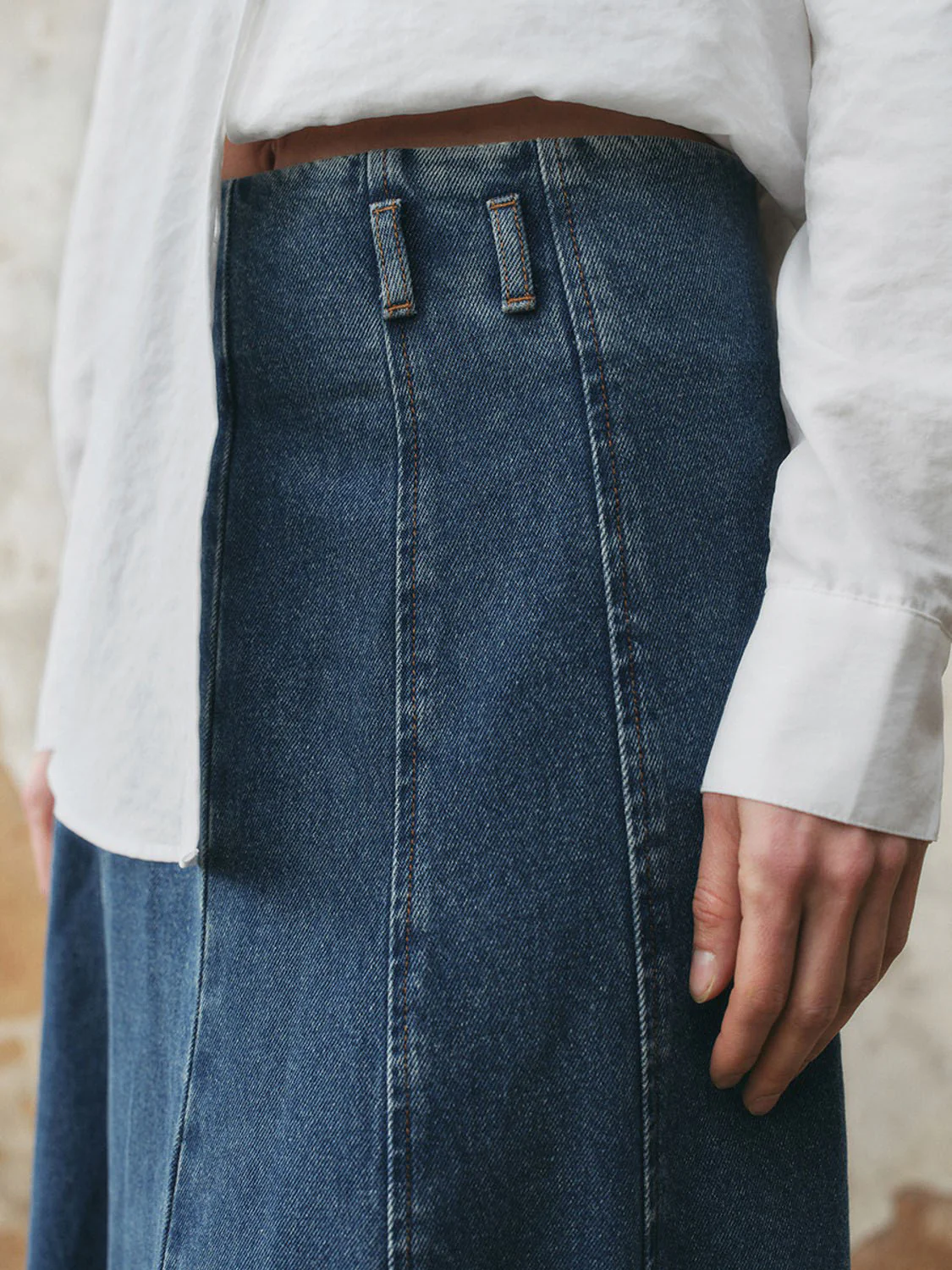 Mid-Length Denim Skirts - Image 4