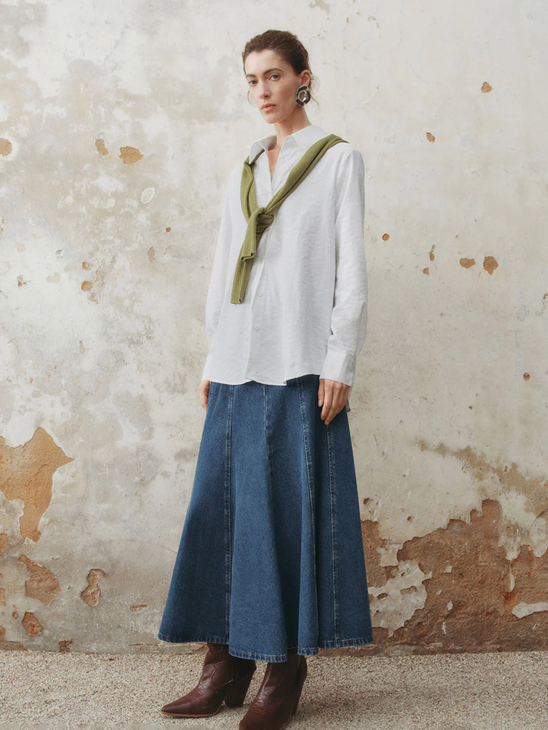 Mid-Length Denim Skirts - Image 5