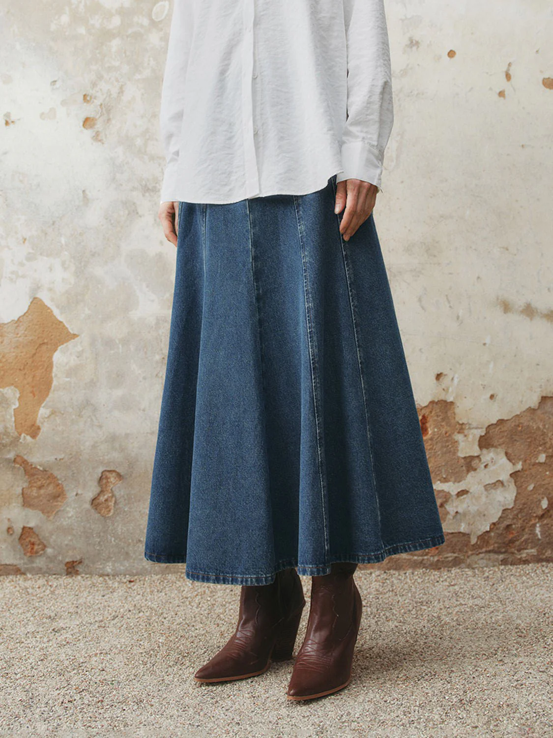 Mid-Length Denim Skirts - Image 6