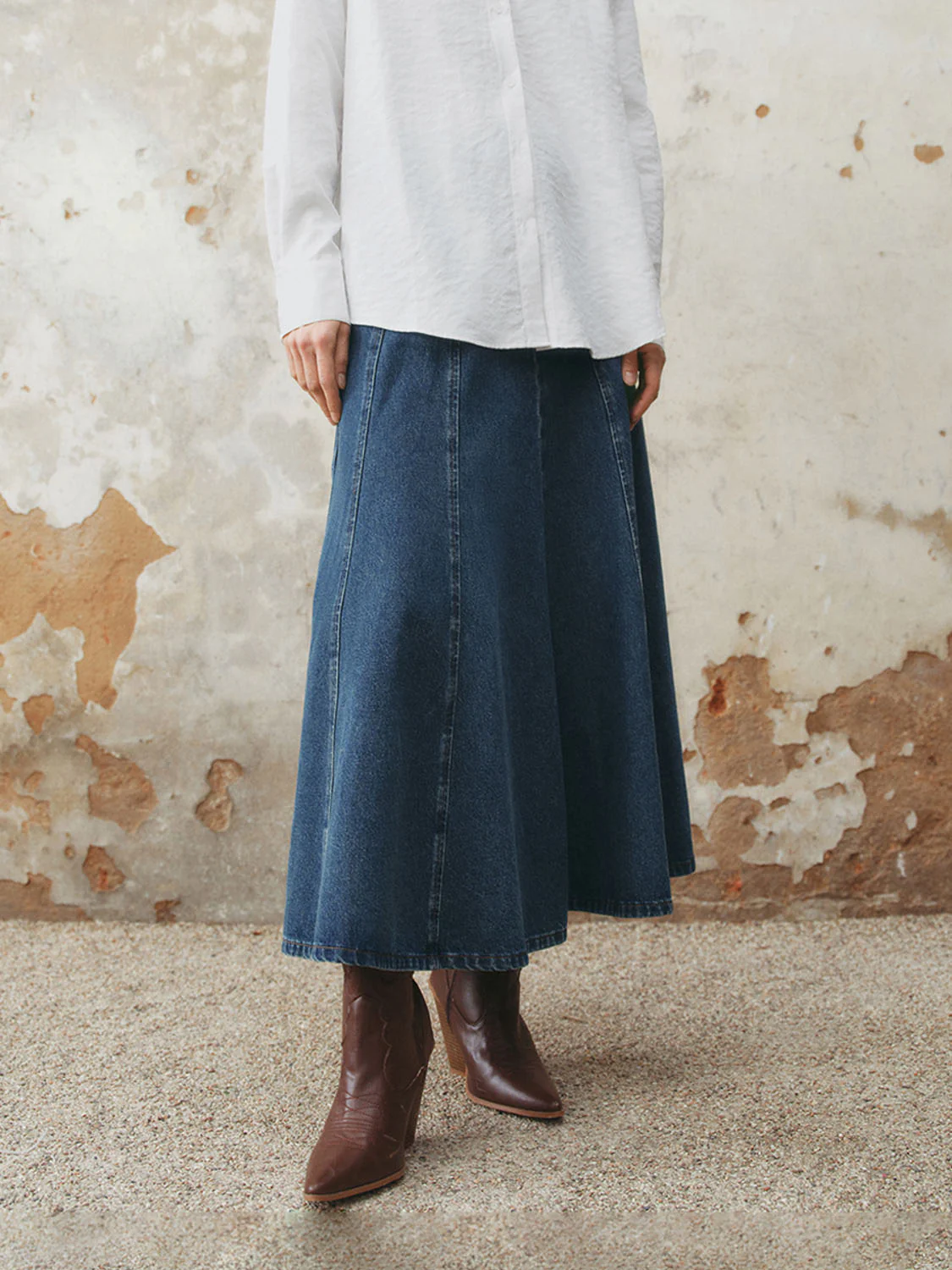 Mid-Length Denim Skirts - Image 7
