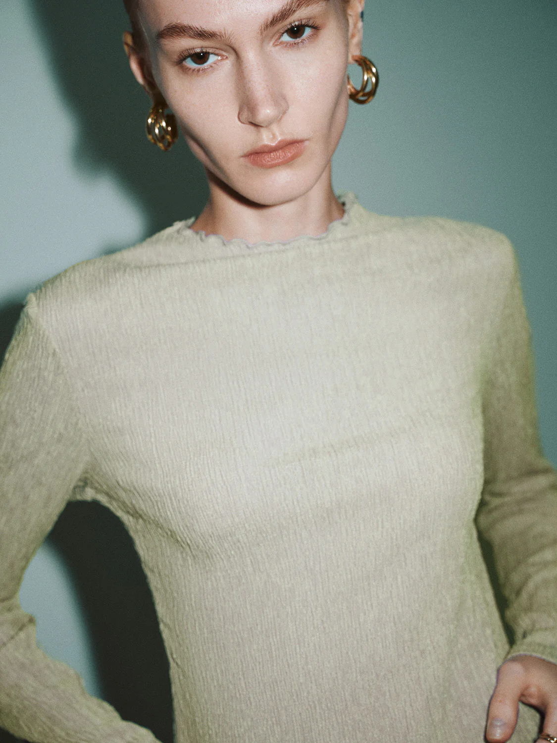 Mock Neck Skinny T-Shirt - Image 11