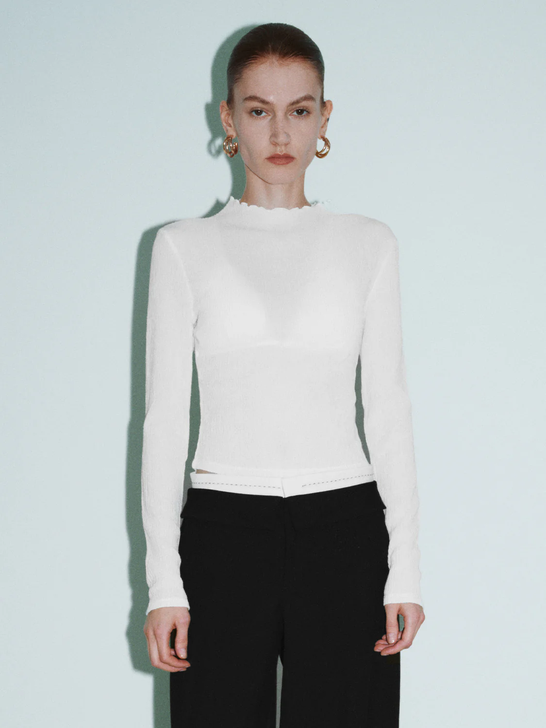 Mock Neck Skinny T-Shirt - Image 13