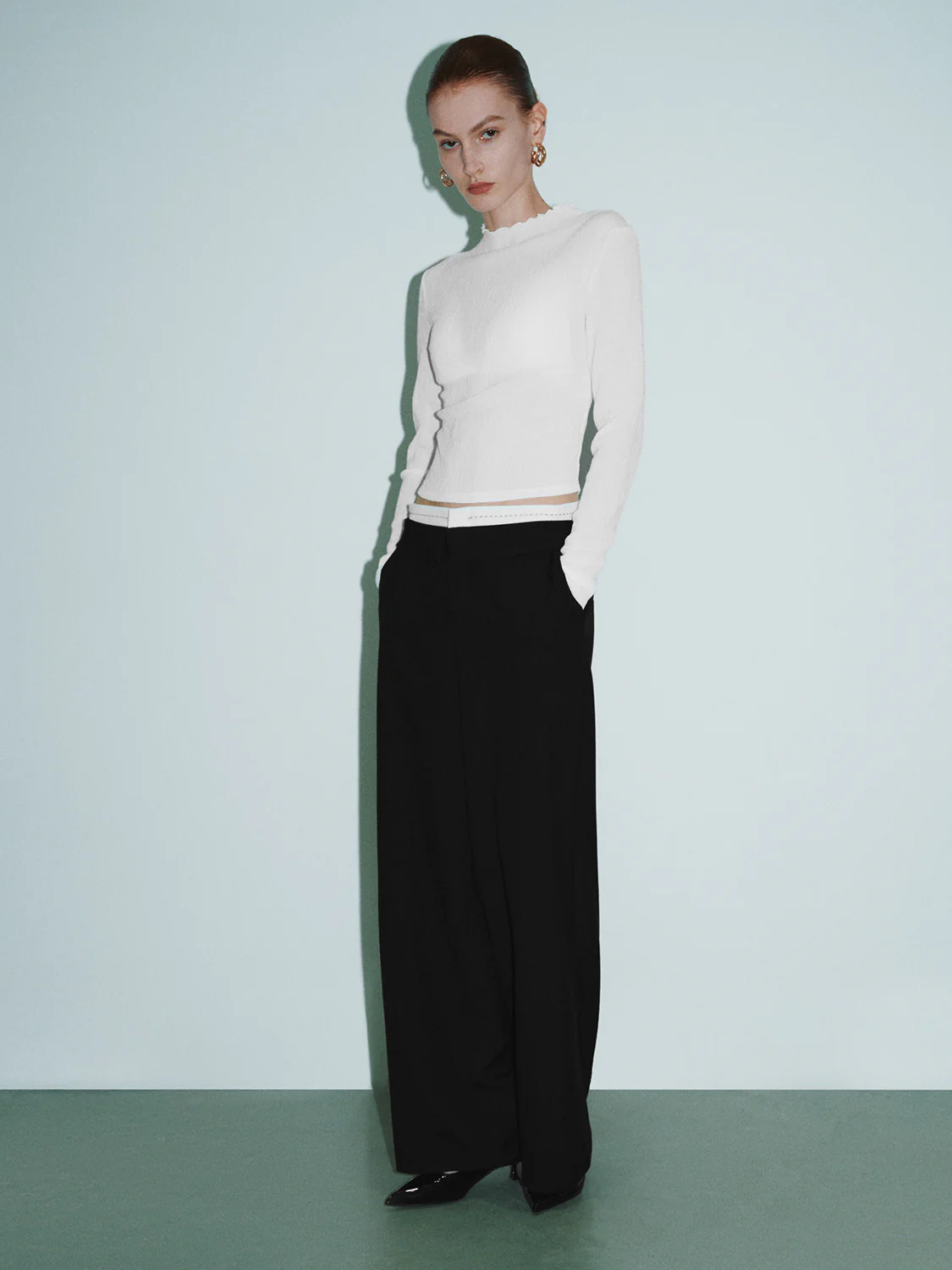 Mock Neck Skinny T-Shirt - Image 16