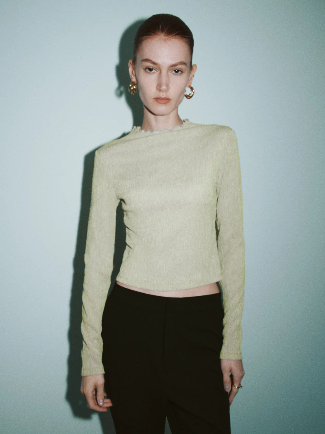 Mock Neck Skinny T-Shirt - Image 20