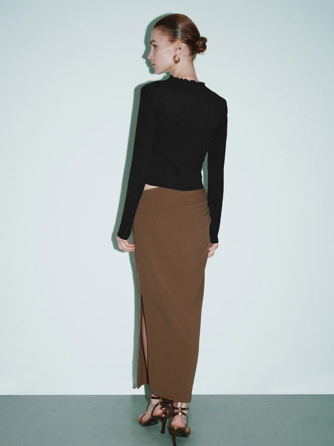 Mock Neck Skinny T-Shirt - Image 3