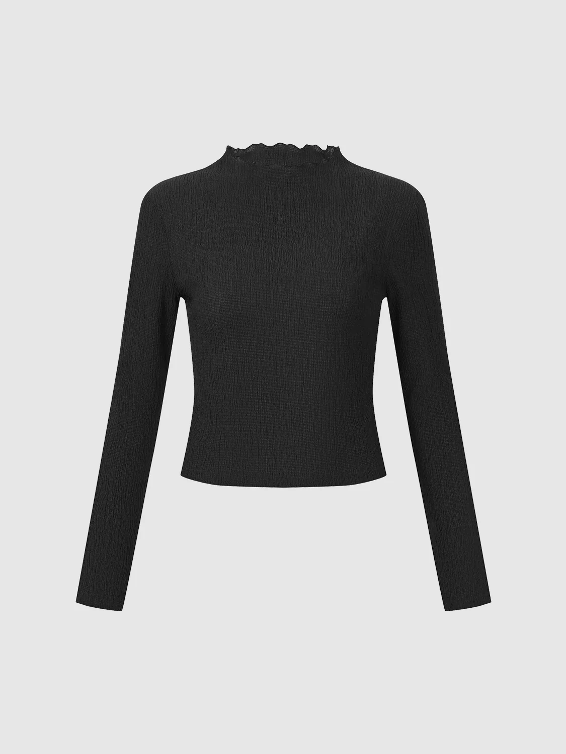 Mock Neck Skinny T-Shirt - Image 6