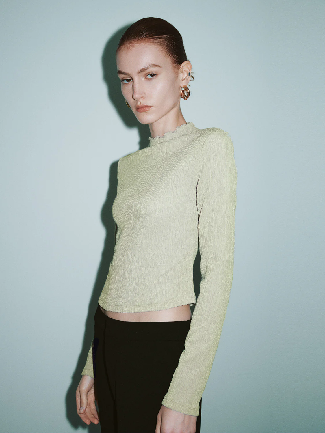 Mock Neck Skinny T-Shirt - Image 8