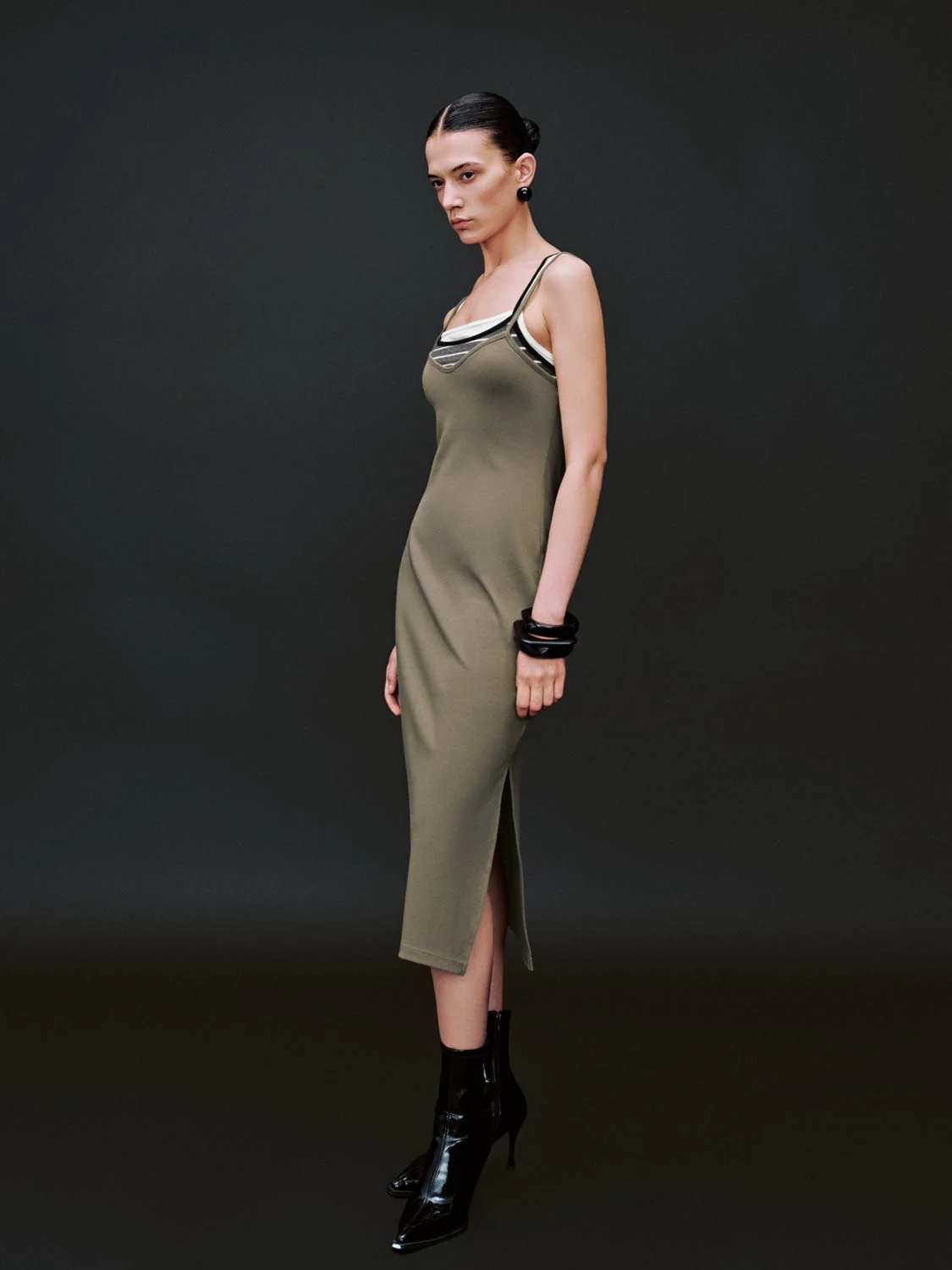 Multi Layered Camisole Skinny-Fit Dresses - Image 4