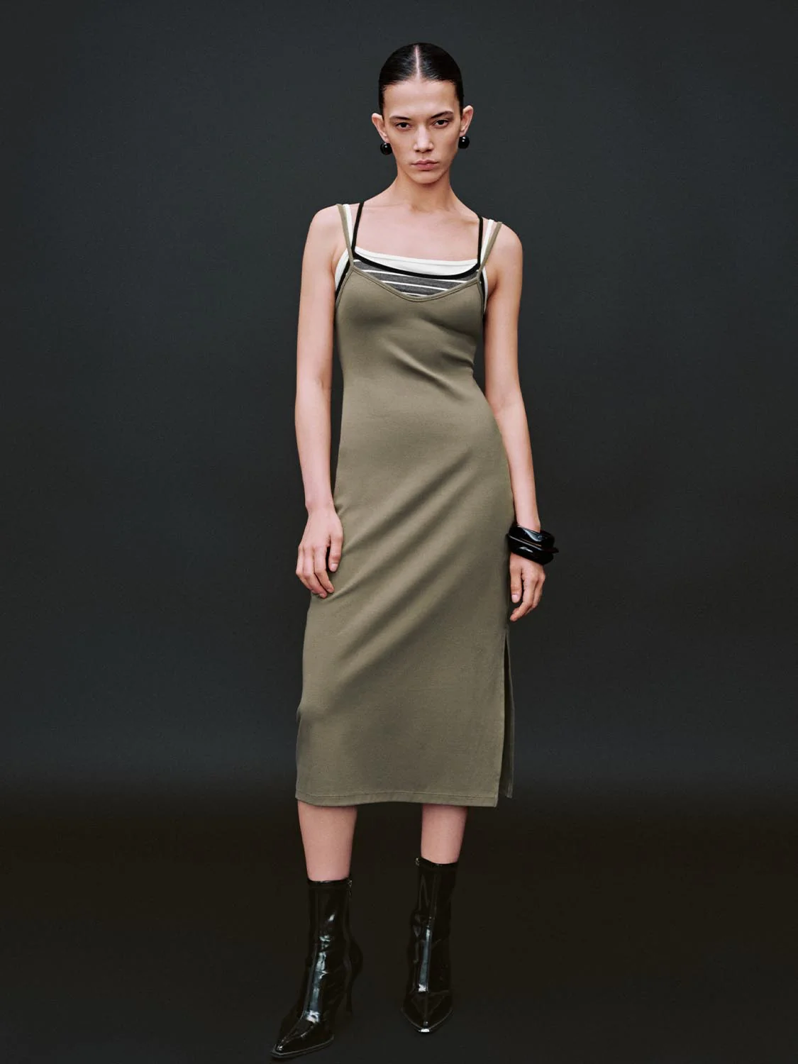Multi Layered Camisole Skinny-Fit Dresses - Image 8
