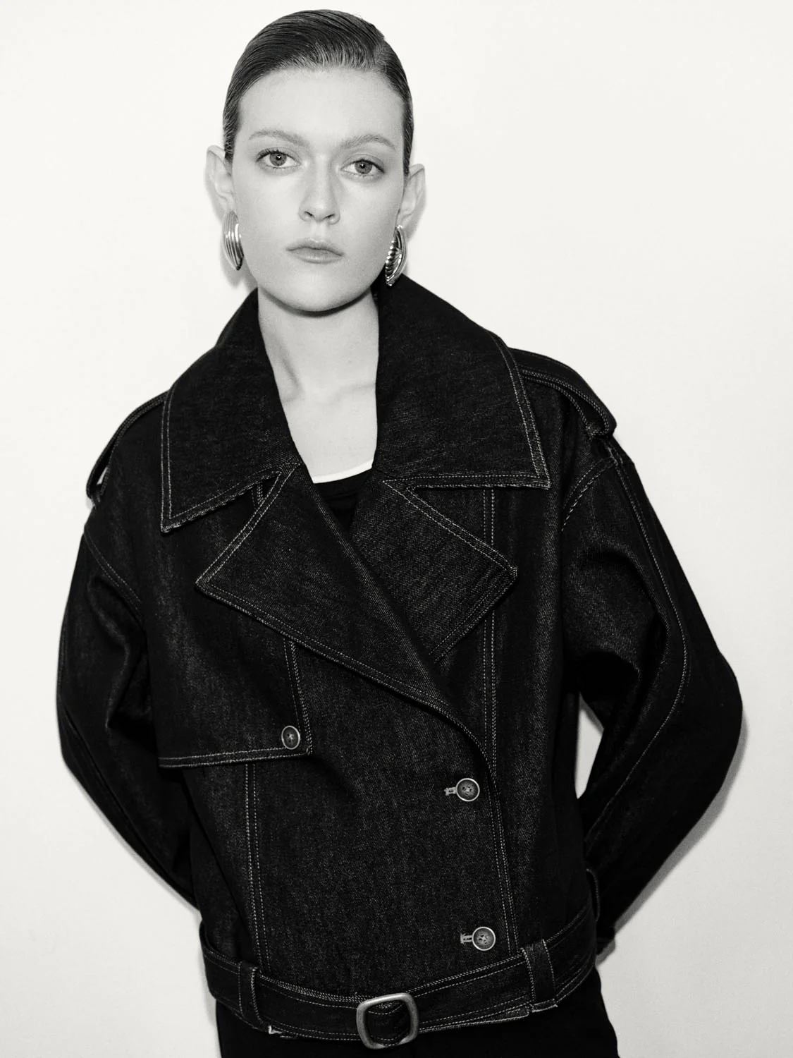 Notched Collar Denim Jackets - Image 4