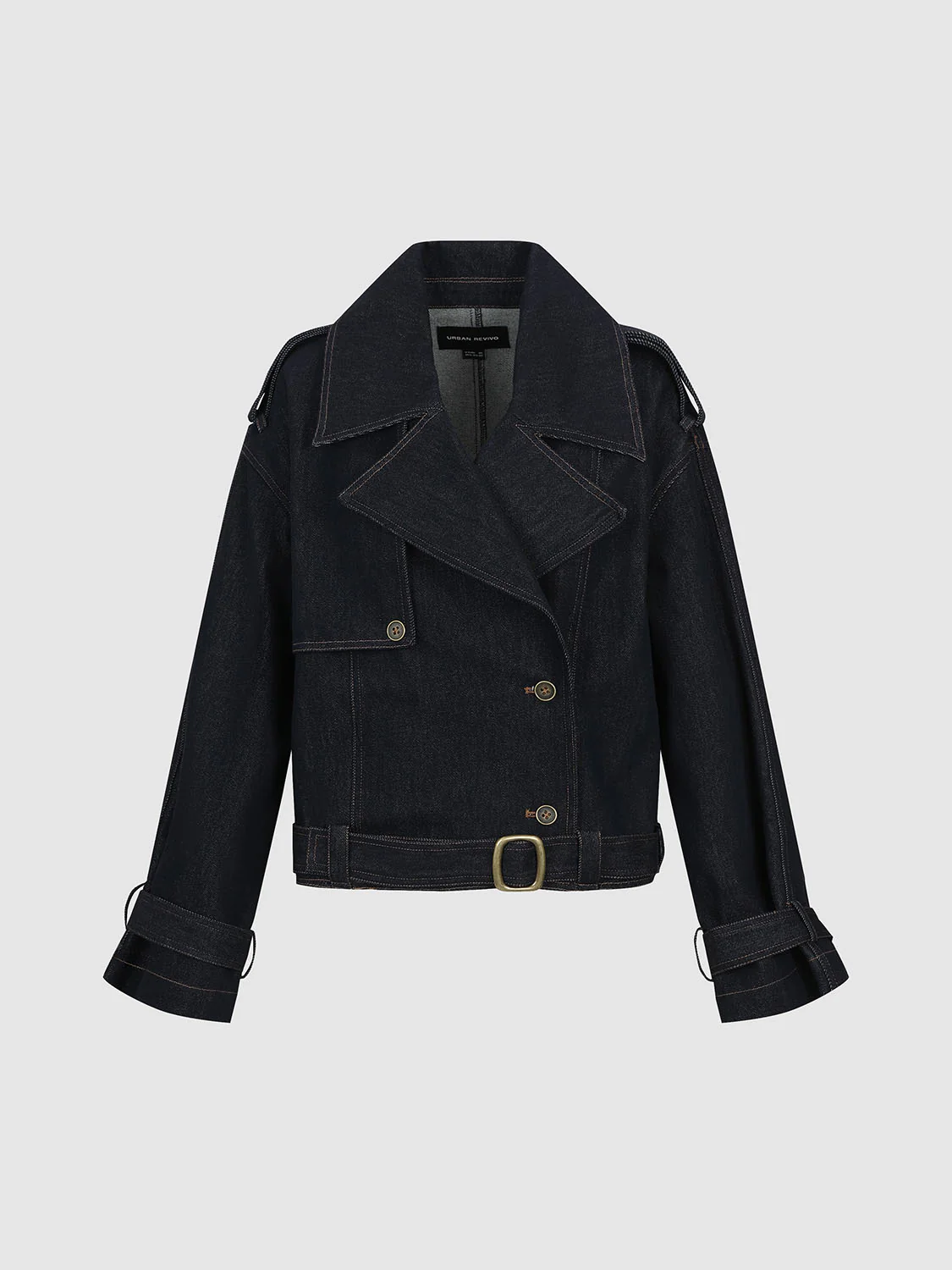 Notched Collar Denim Jackets - Image 6