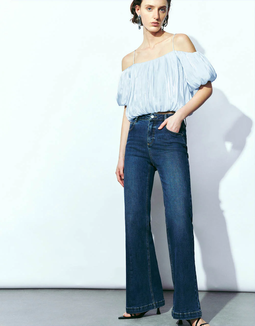 Off-Shoulder Chiffon Cami Top - Image 23