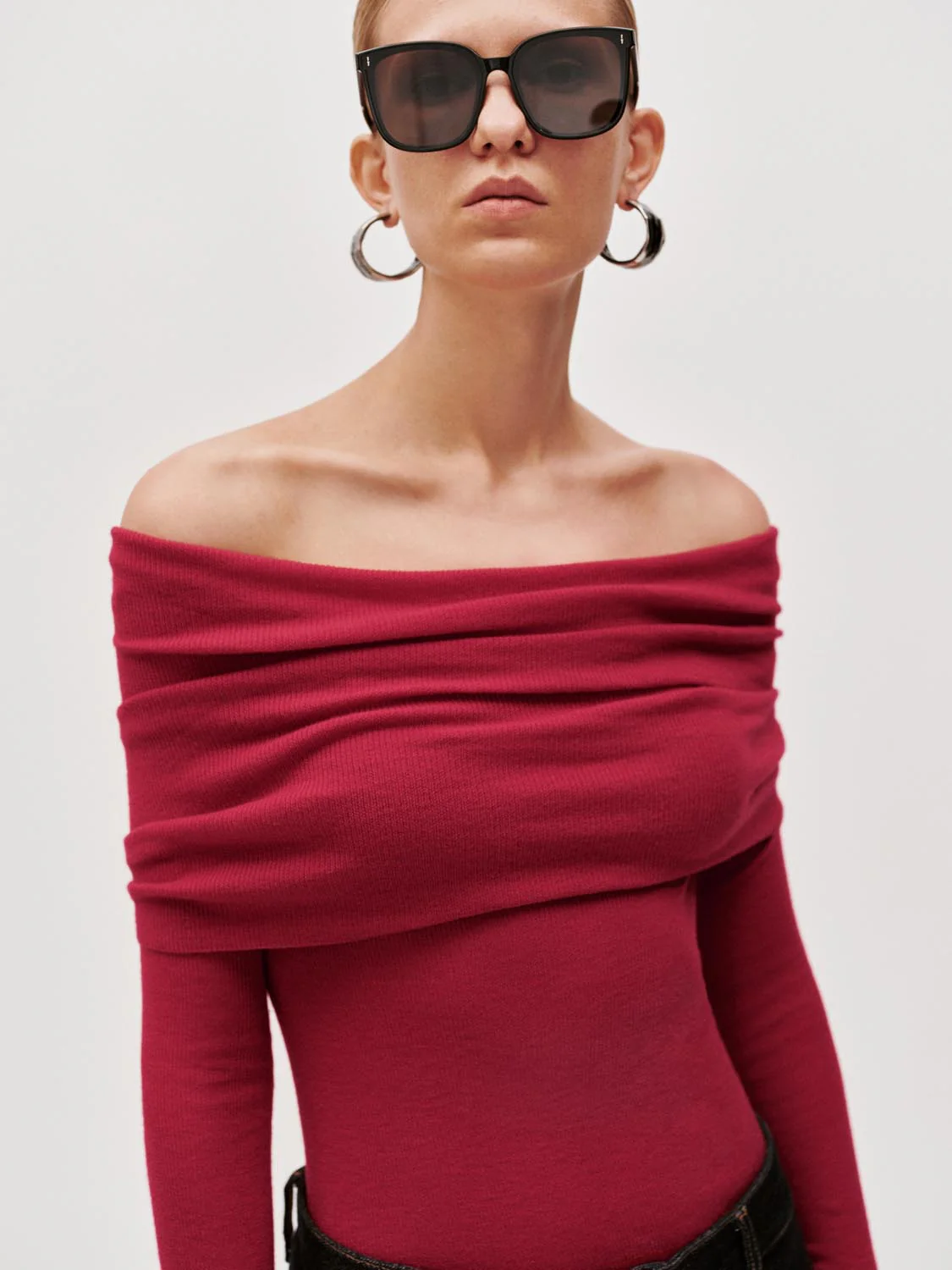 Off Shoulder Knitted T-Shirts - Image 11