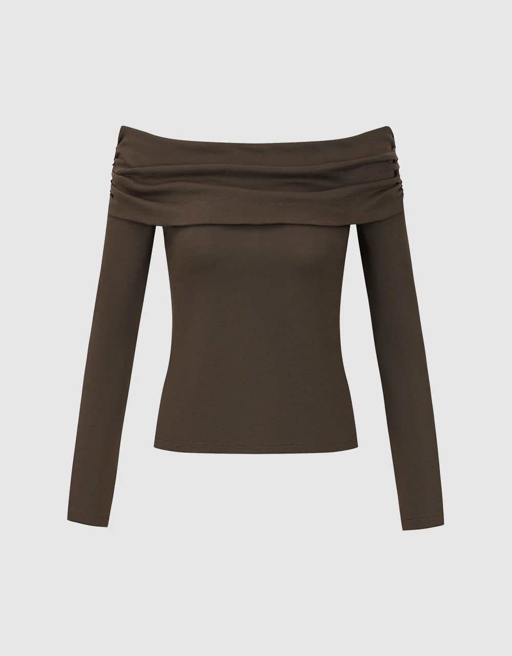 Off-Shoulder Skinny T-Shirt - Image 20