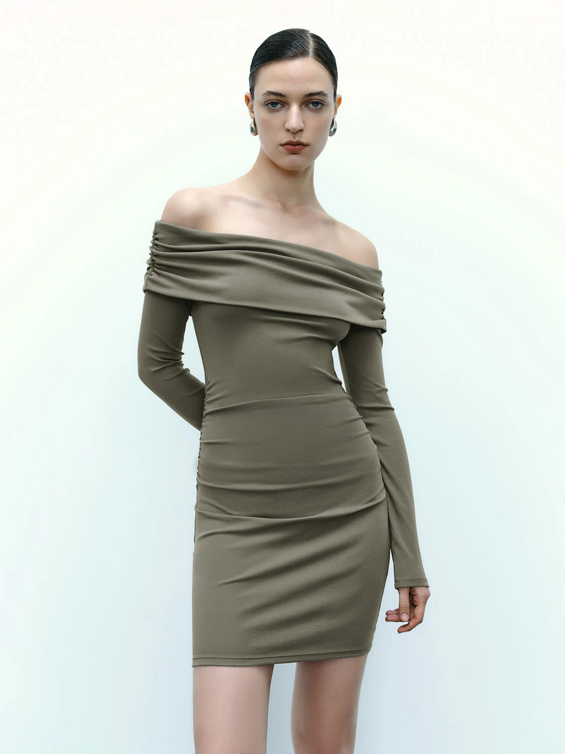Off Shoulder Skinny Dress - Image 21