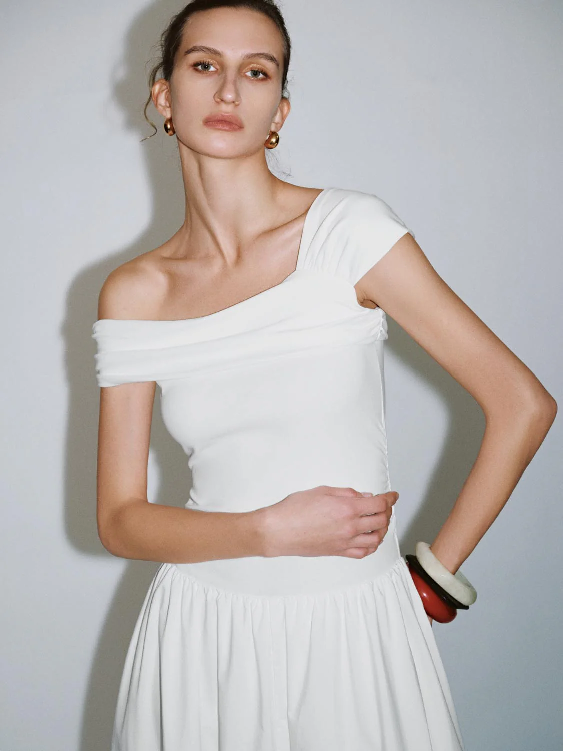 One Shoulder A-Line Maxi Dresses - Image 11