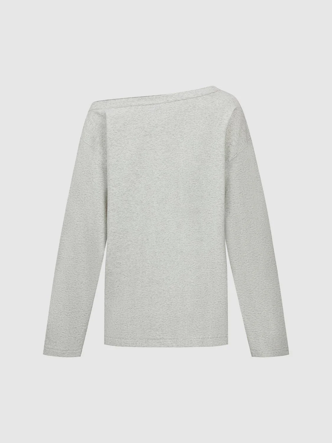 One Shoulder Printed Long Sleeve T-Shirts - Image 2