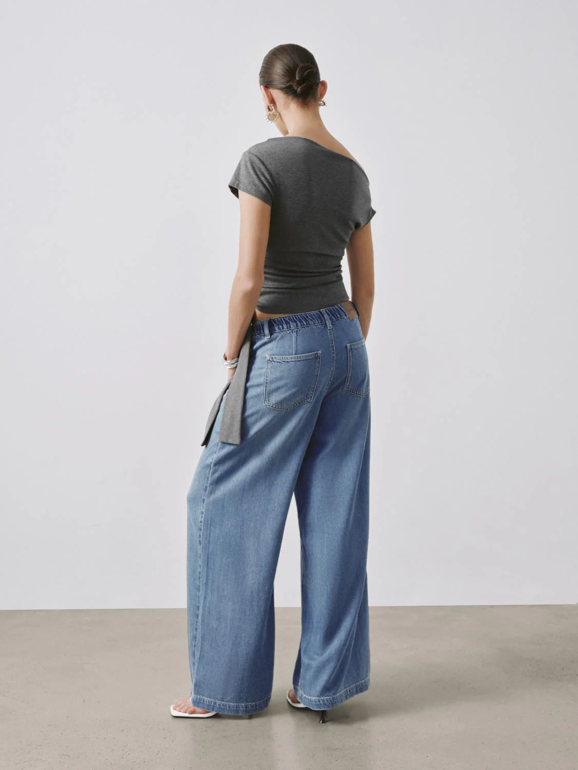 One Shoulder Ruched T-Shirts - Image 14
