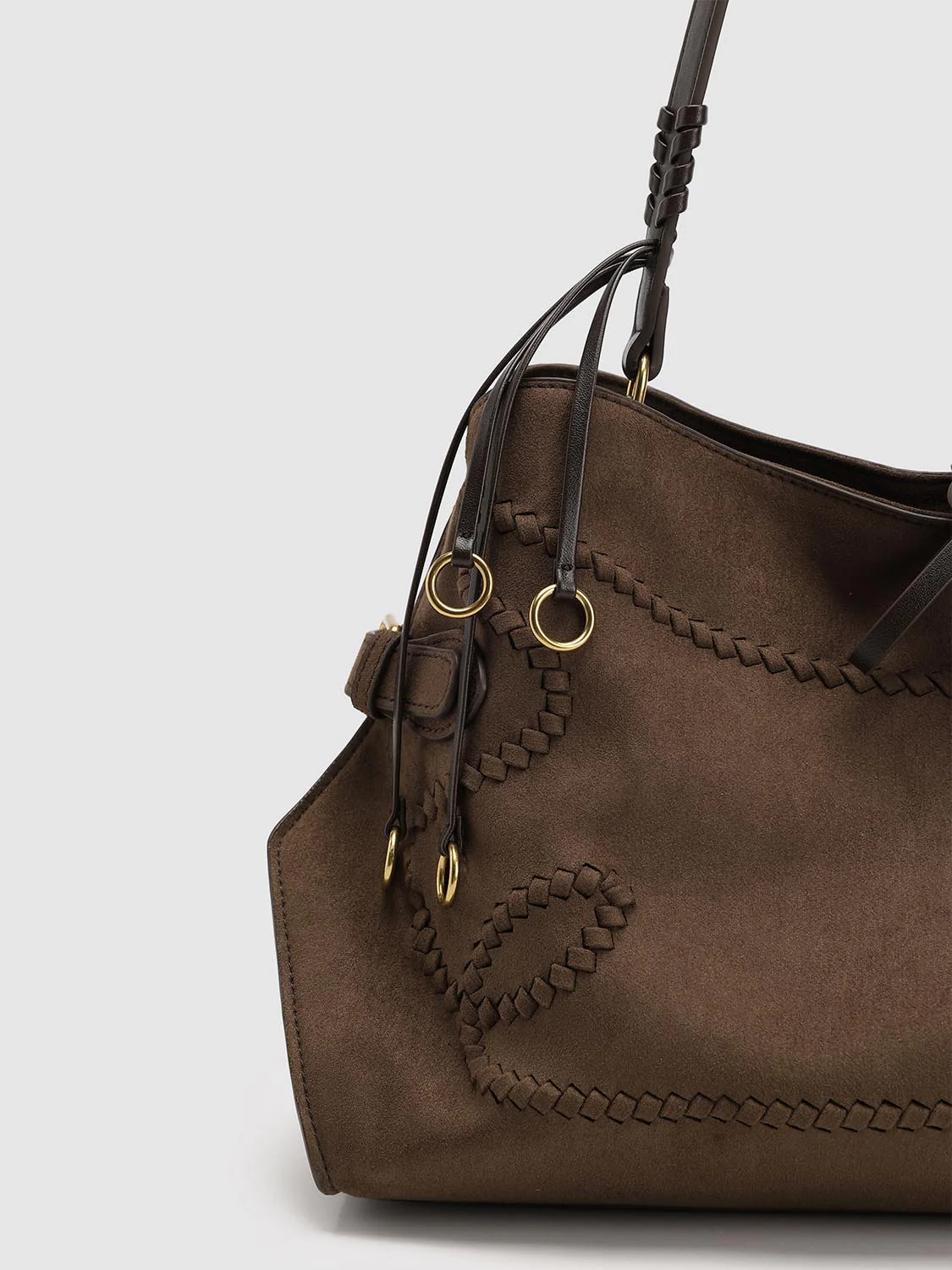 Oversize Weave Detail Shoulder Bags - Image 5