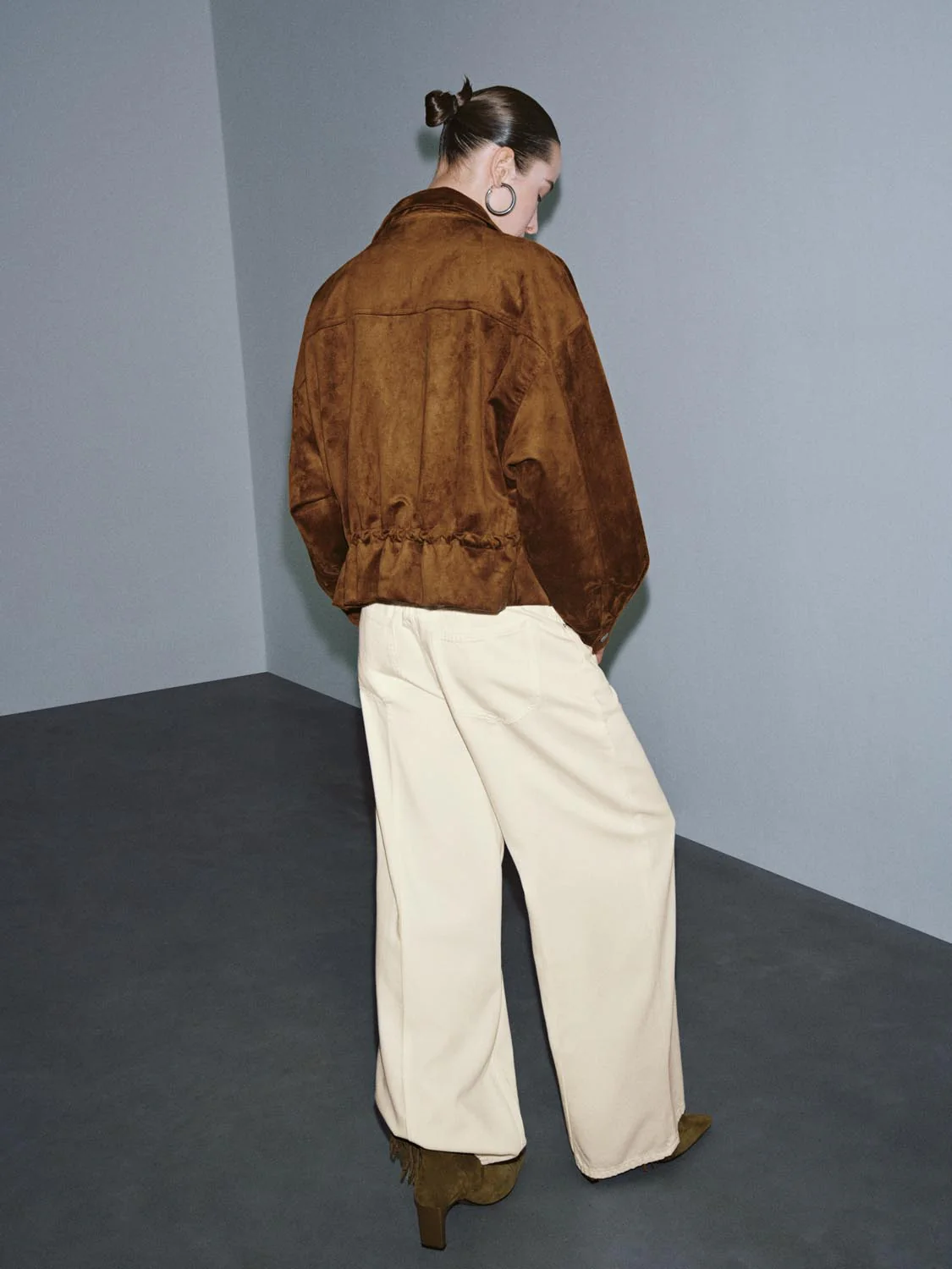 Patch Pocket Drawstring Bomber Jackets - Image 6