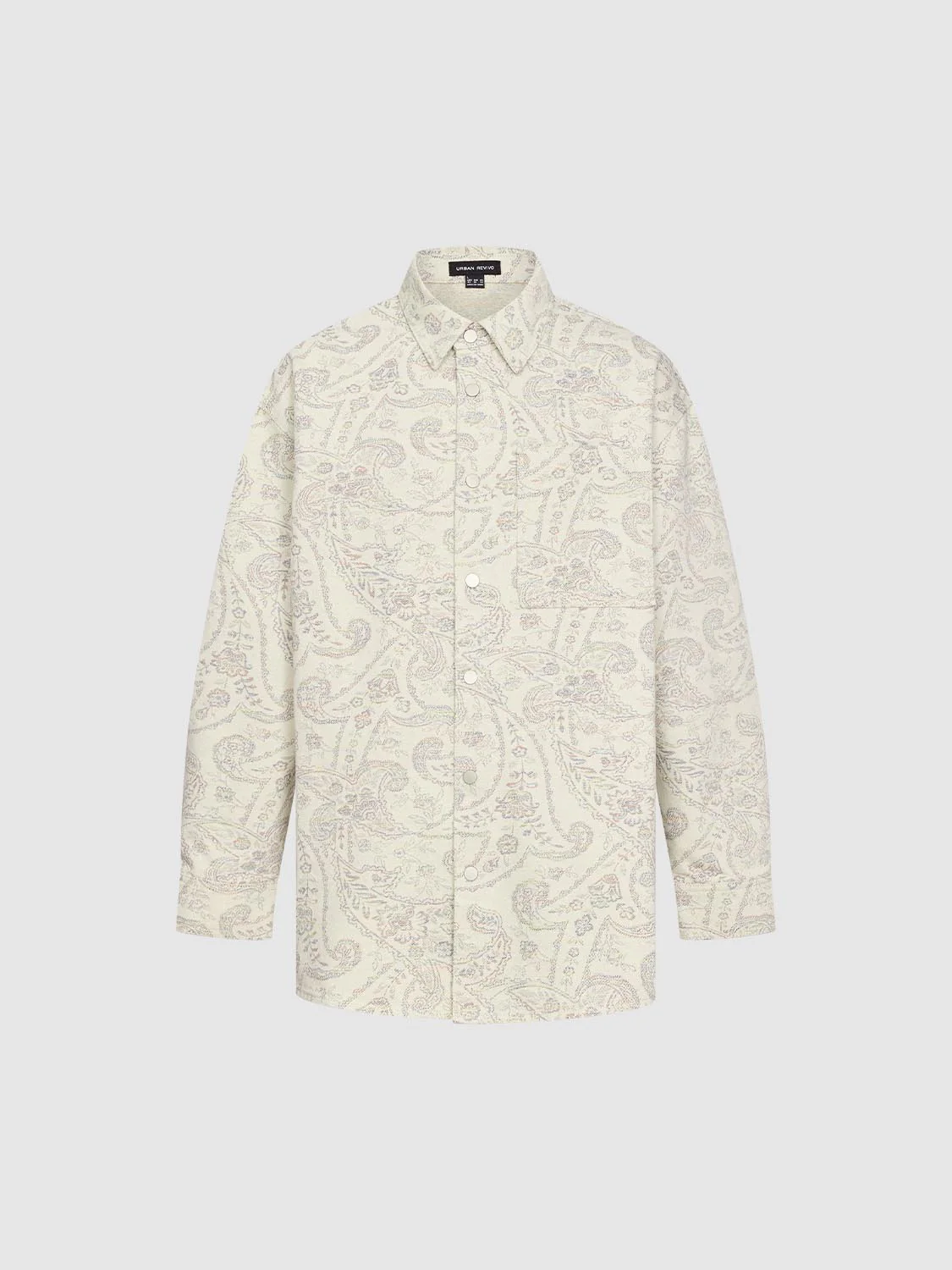 Patch Pocket Printed Denim Shirts - Image 7