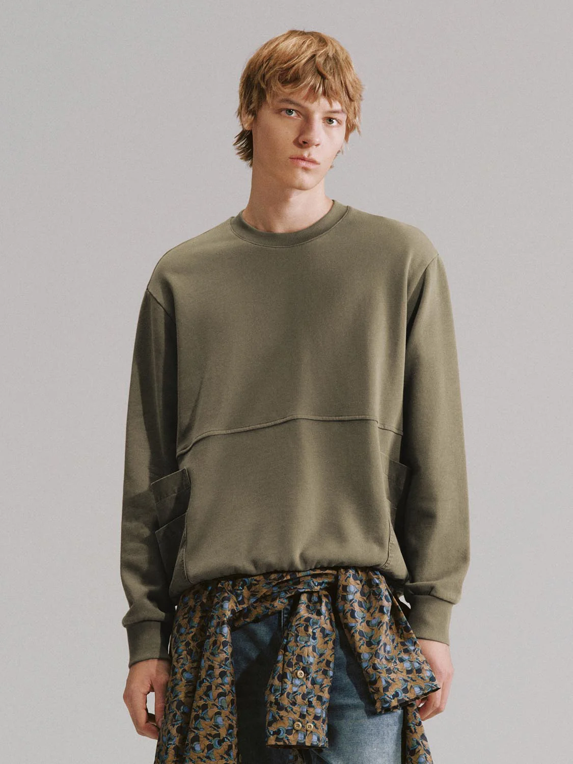 Patch Pocket Seamed Sweatshirts - Image 9