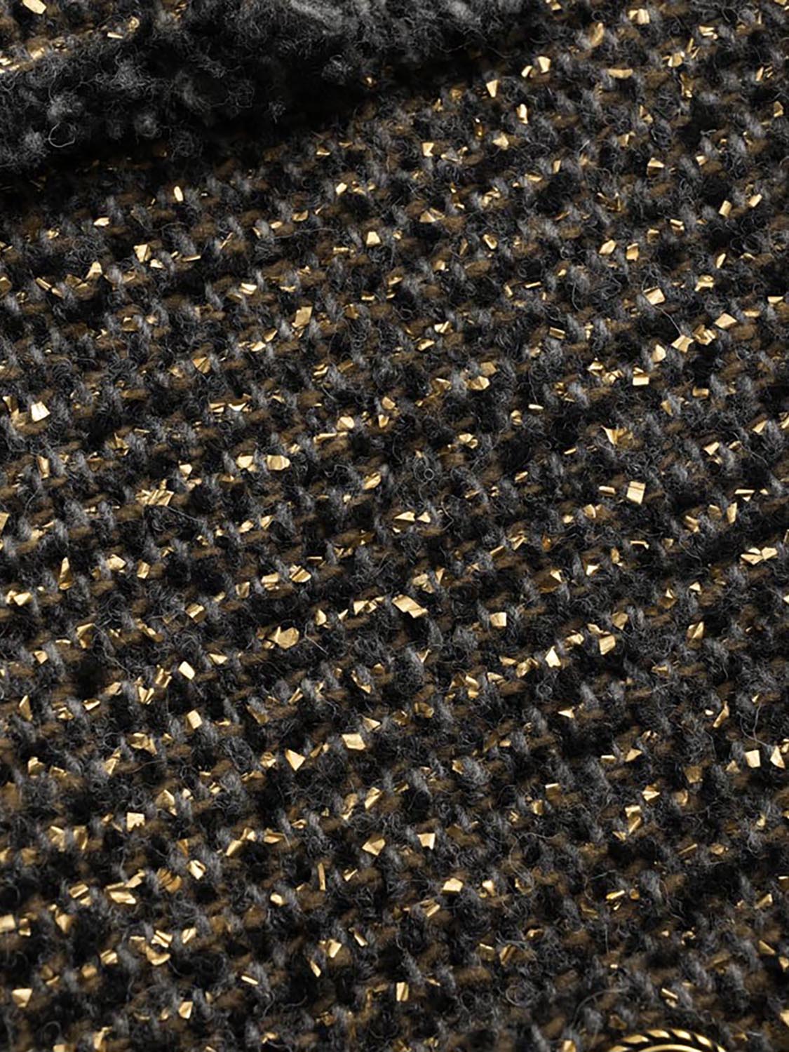 Patch Pockets Raw Hem Tweed Jackets - Image 8