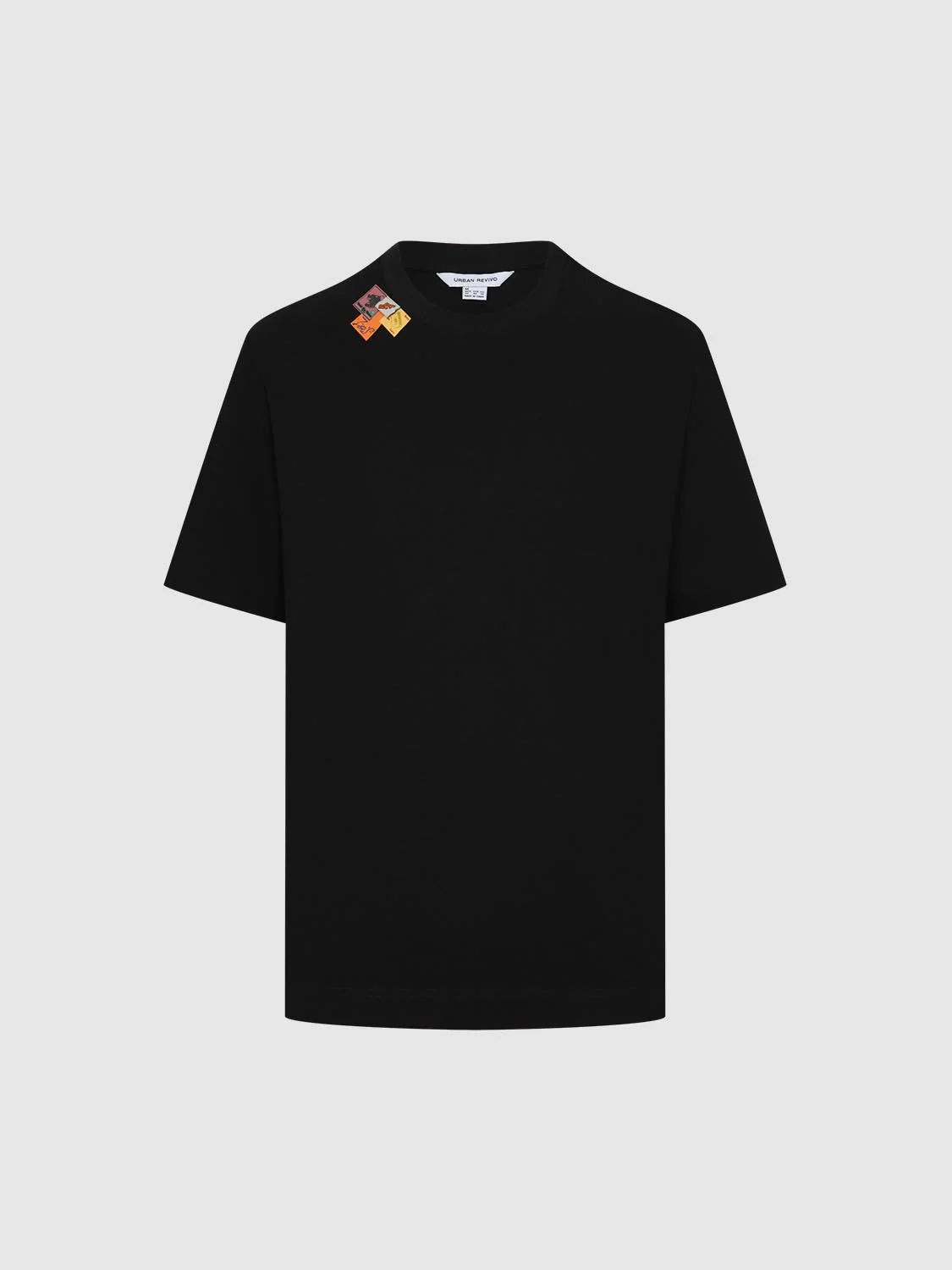 Patchwork Crew Neck T-Shirts - Image 8