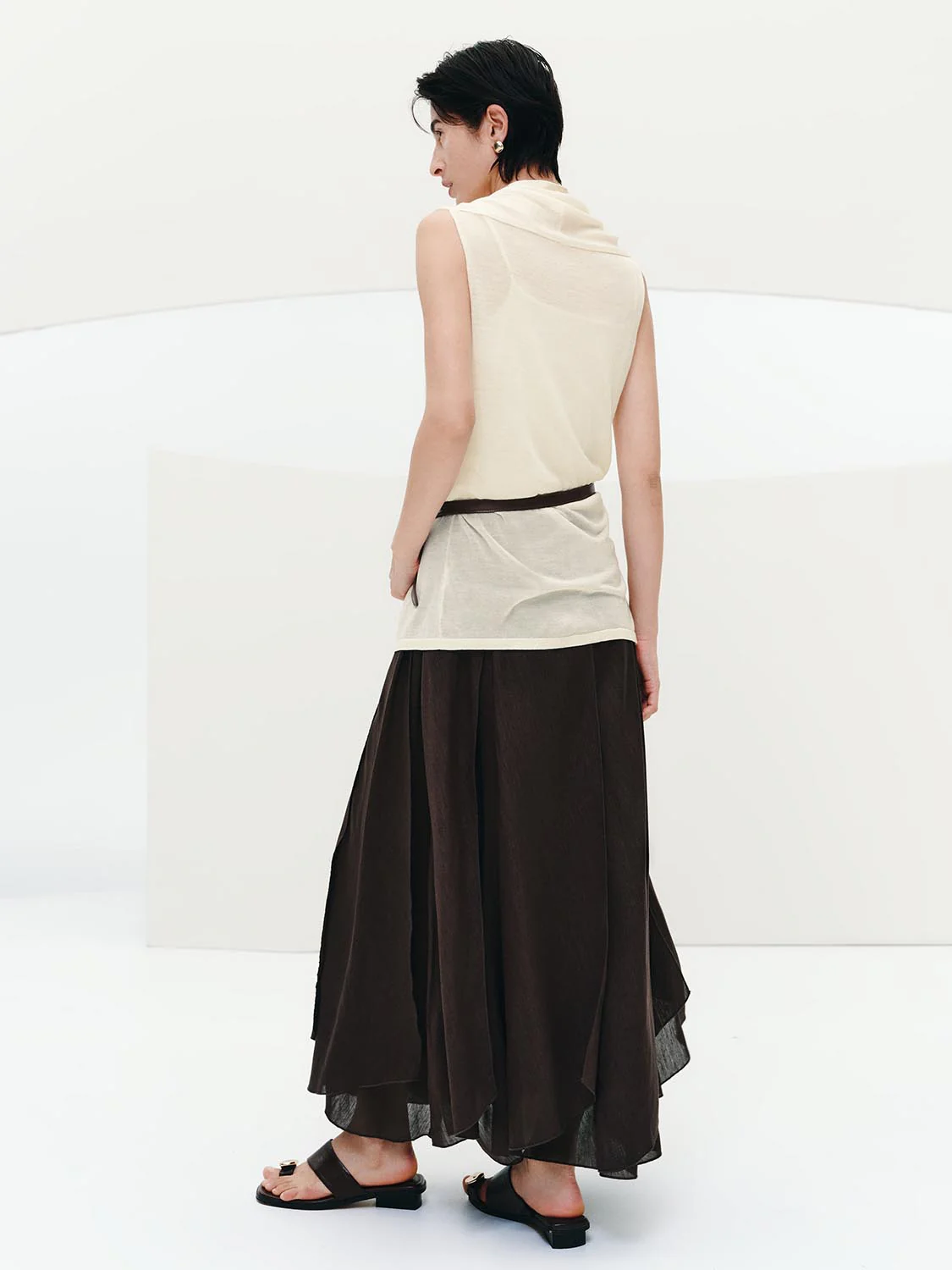 Pleated A-Line Midi Skirts - Image 6
