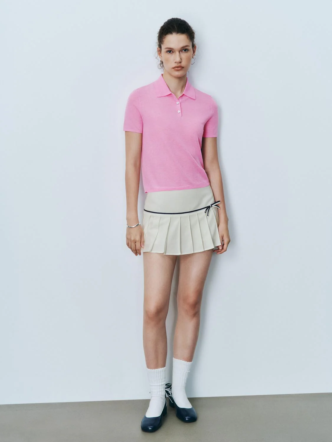 Pleated A-Line Mini Skirts - Image 6