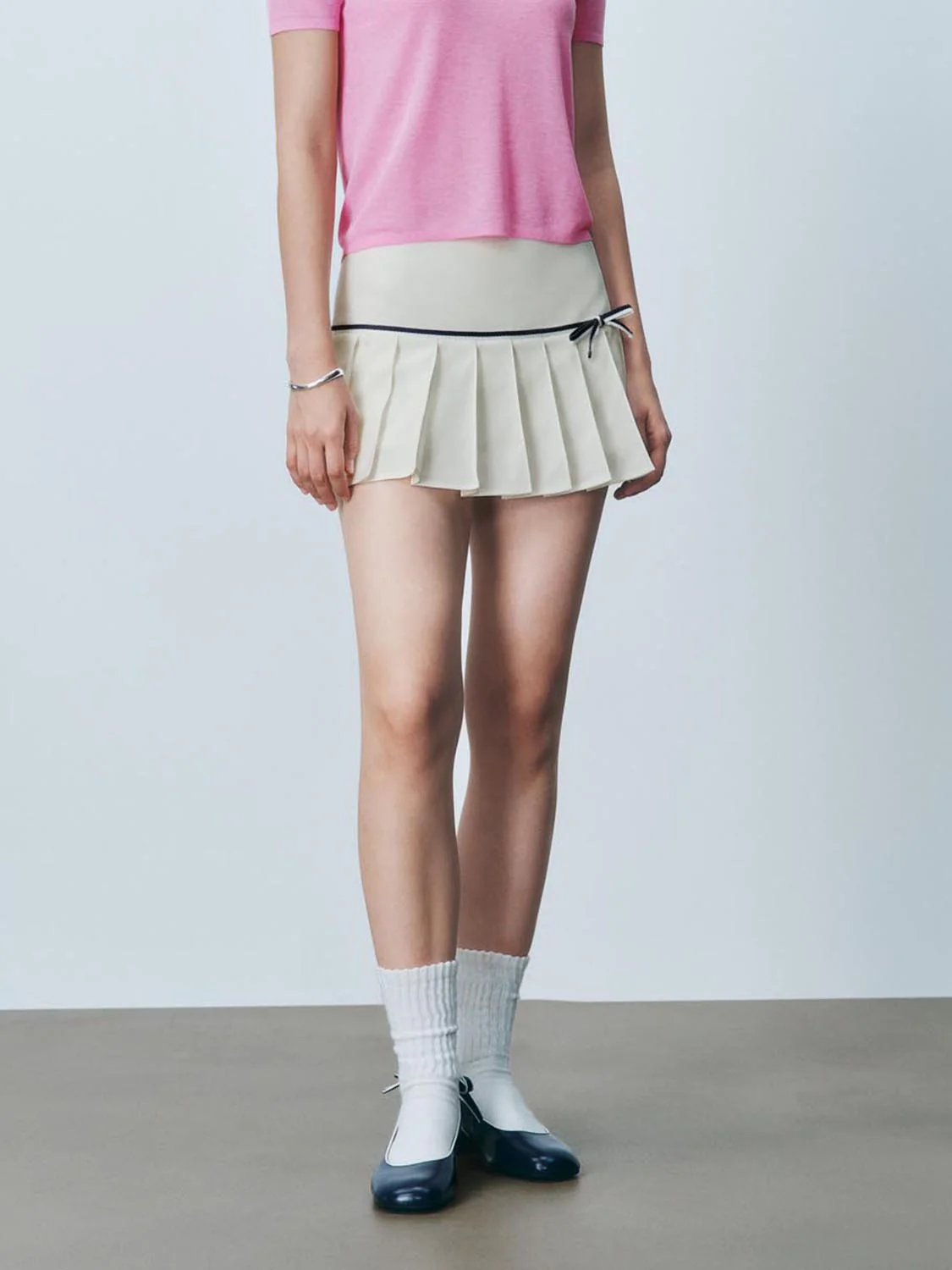 Pleated A-Line Mini Skirts - Image 8