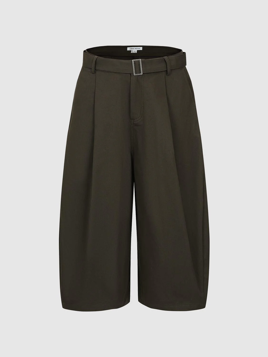 Pleated Cropped Barrel Leg Pants - Image 2