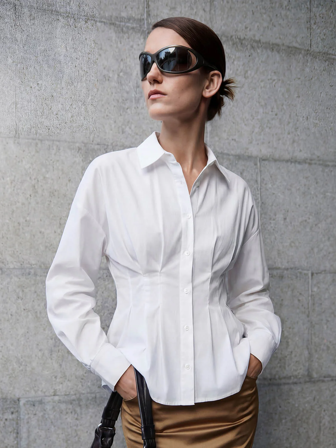 Pleated Nipped Waist Shirts - Image 4