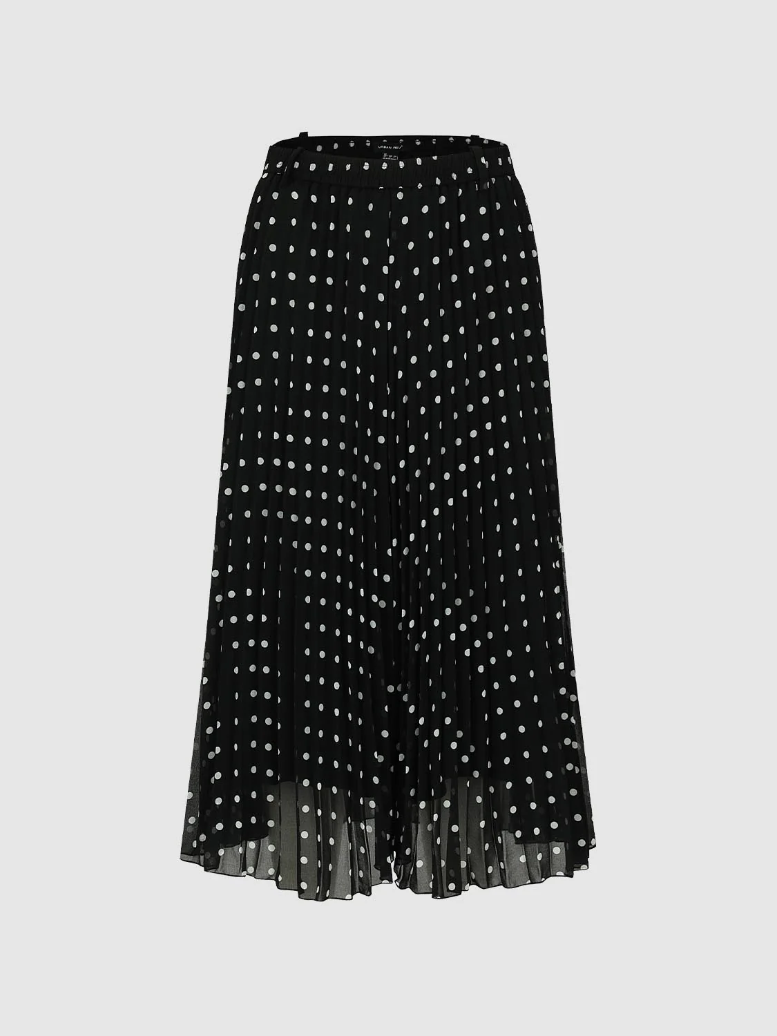 Polka Dotted Pull On A-Line Midi Skirts - Image 2