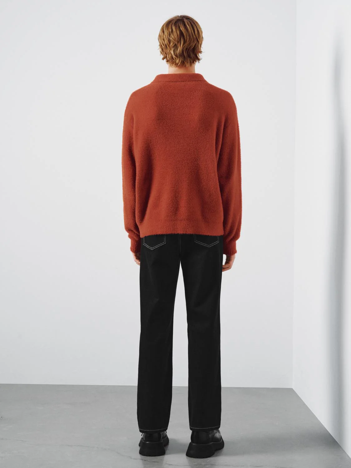 Polo Neck Long Sleeve Knitted T-Shirts - Image 6