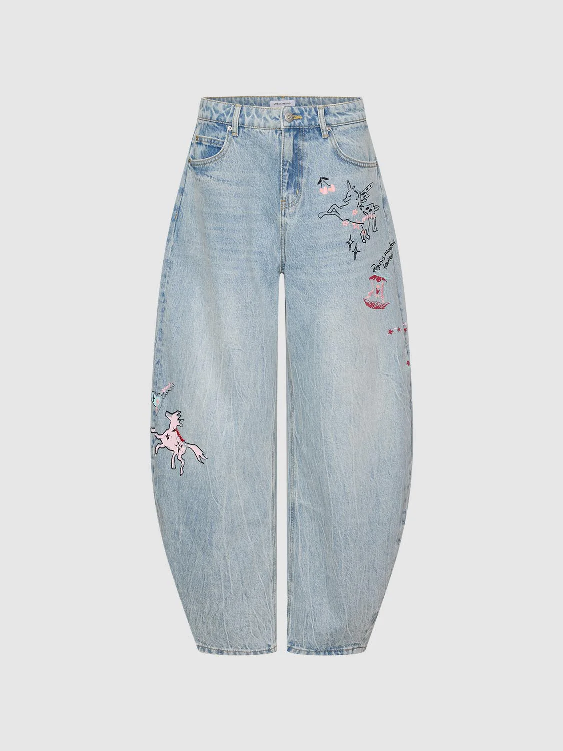 Printed Barrel Jeans - Image 2