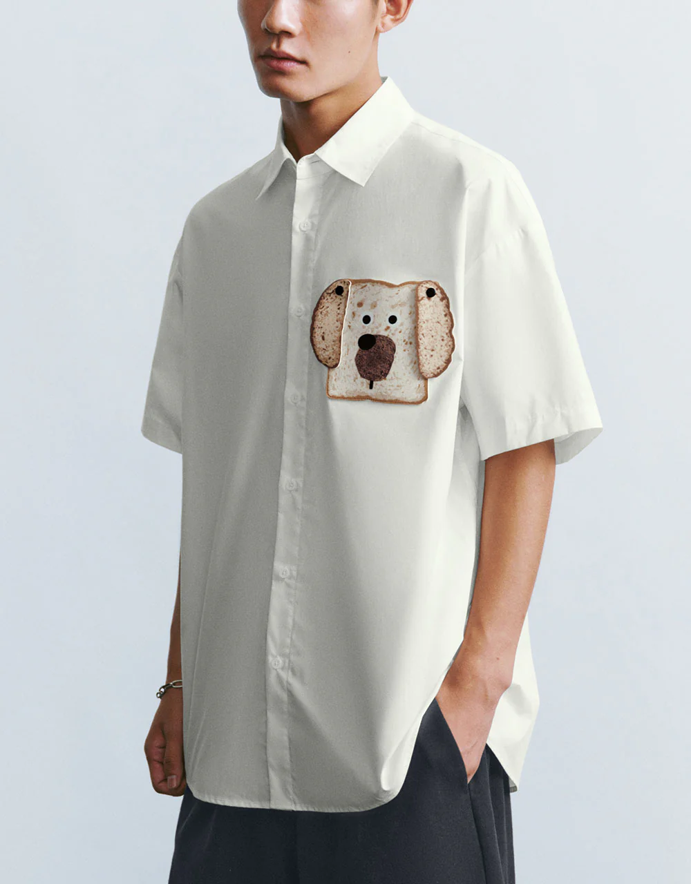 Printed Button Up Straight Shirt - Image 19