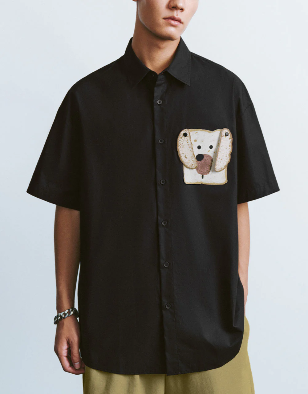 Printed Button Up Straight Shirt - Image 33