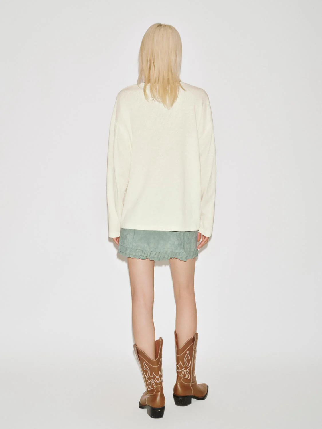 Printed Crew Neck Long Sleeve T-Shirts - Image 6