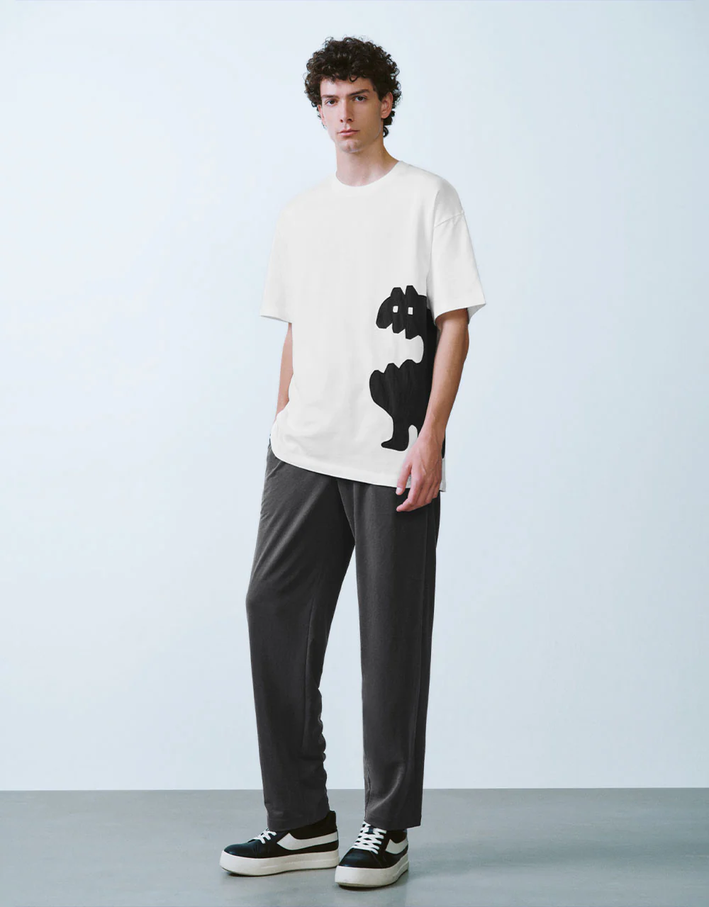 Printed Crew Neck Loose T-Shirt - Image 8