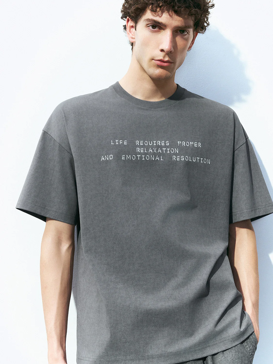 Printed Crew Neck Loose T-Shirt - Image 25