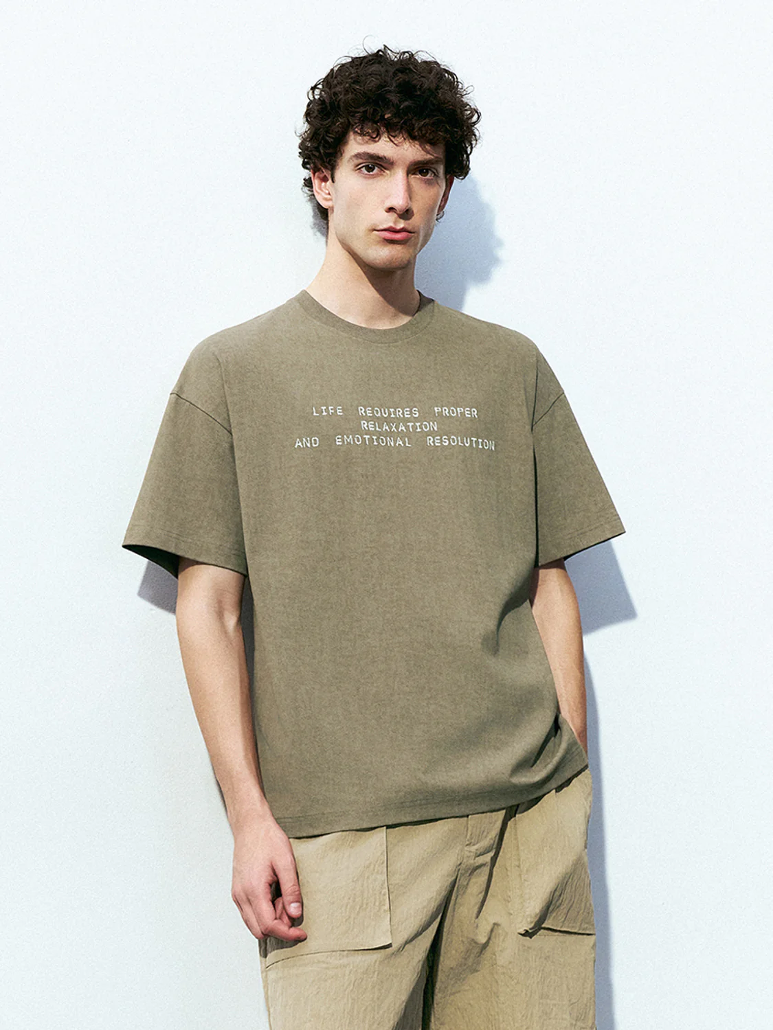 Printed Crew Neck Loose T-Shirt - Image 27